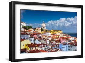 Lisbon, Portugal Skyline at Alfama, the Oldest District of the City-Sean Pavone-Framed Photographic Print