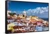 Lisbon, Portugal Skyline at Alfama, the Oldest District of the City-Sean Pavone-Framed Stretched Canvas