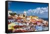 Lisbon, Portugal Skyline at Alfama, the Oldest District of the City-Sean Pavone-Framed Stretched Canvas