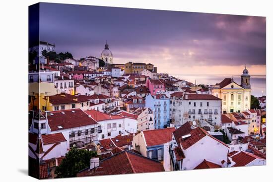 Lisbon, Portugal Skyline at Alfama, the Oldest District of the City-Sean Pavone-Stretched Canvas