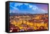 Lisbon, Portugal Skyline at Sunset-Sean Pavone-Framed Stretched Canvas