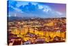 Lisbon, Portugal Skyline at Sunset-Sean Pavone-Stretched Canvas