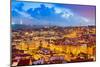 Lisbon, Portugal Skyline at Sunset-Sean Pavone-Mounted Premium Photographic Print