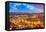 Lisbon, Portugal Skyline at Sunset-Sean Pavone-Framed Stretched Canvas