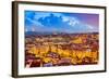 Lisbon, Portugal Skyline at Sunset-Sean Pavone-Framed Photographic Print