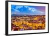 Lisbon, Portugal Skyline at Sunset-Sean Pavone-Framed Photographic Print