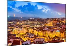 Lisbon, Portugal Skyline at Sunset-Sean Pavone-Mounted Photographic Print