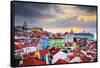 Lisbon, Portugal Sunrise Skyline at Alfama District-Sean Pavone-Framed Stretched Canvas