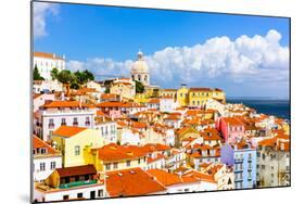 Lisbon, Portugal Town Skyline at the Alfama.-SeanPavonePhoto-Mounted Photographic Print