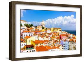 Lisbon, Portugal Town Skyline at the Alfama.-SeanPavonePhoto-Framed Photographic Print