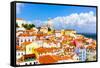 Lisbon, Portugal Town Skyline at the Alfama.-SeanPavonePhoto-Framed Stretched Canvas