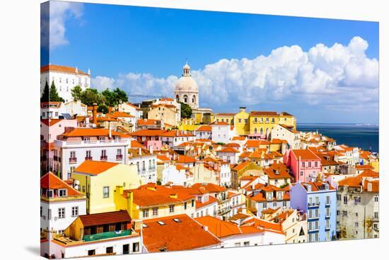 Lisbon, Portugal Town Skyline at the Alfama.-SeanPavonePhoto-Stretched Canvas