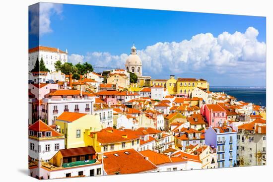 Lisbon, Portugal Town Skyline at the Alfama.-SeanPavonePhoto-Stretched Canvas