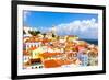 Lisbon, Portugal Town Skyline at the Alfama.-SeanPavonePhoto-Framed Photographic Print