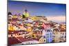 Lisbon, Portugal Twilight Cityscape at the Alfama District-Sean Pavone-Mounted Photographic Print
