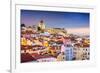 Lisbon, Portugal Twilight Cityscape at the Alfama District-Sean Pavone-Framed Premium Photographic Print