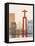 Lisbon Skyline Poster-paulrommer-Framed Stretched Canvas