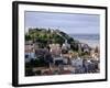 Lisbon, the Castelo Sao Jorge in Lisbon with the Rio Tejo in the Background, Portugal-Camilla Watson-Framed Photographic Print