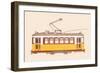 Lisbon - Tram, 2020 (Pencil, Digital)-Florent Bodart-Framed Giclee Print