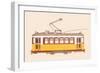 Lisbon - Tram, 2020 (Pencil, Digital)-Florent Bodart-Framed Giclee Print