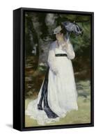 Lise with a Parasol (Lise - La Femme a L'Ombrelle), 1867-Pierre-Auguste Renoir-Framed Stretched Canvas