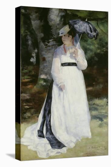 Lise with a Parasol (Lise - La Femme a L'Ombrelle), 1867-Pierre-Auguste Renoir-Stretched Canvas