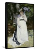Lise with a Parasol (Lise - La Femme a L'Ombrelle), 1867-Pierre-Auguste Renoir-Framed Stretched Canvas