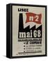 Lisez, n°2, mai 68, Journal des comités d'action-null-Framed Stretched Canvas