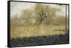 Lisière de bois au printemps-Georges Seurat-Framed Stretched Canvas