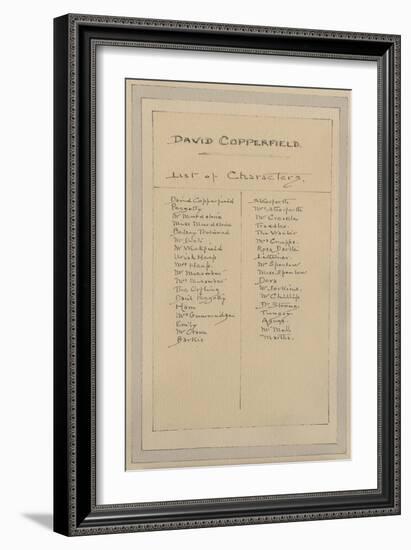 List of Characters, C.1920s-Joseph Clayton Clarke-Framed Giclee Print