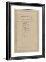 List of Characters for Barnaby Rudge, C.1920s-Joseph Clayton Clarke-Framed Giclee Print