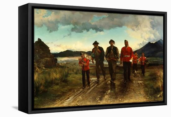'Listed for the Connaught Rangers': Recruiting in Ireland, 1878-Lady Butler-Framed Stretched Canvas