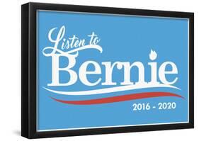 Listen To Bernie, 2016-2020 - Baby Blue-null-Framed Poster