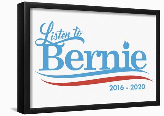 Listen To Bernie, 2016-2020 - White-null-Framed Poster