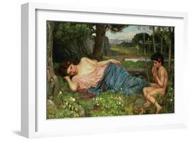 Listen to My Sweet Pipings, 1911-John William Waterhouse-Framed Giclee Print