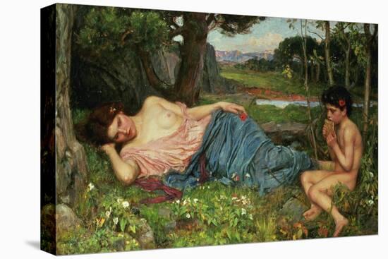 Listen to My Sweet Pipings, 1911-John William Waterhouse-Stretched Canvas