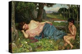 Listen to My Sweet Pipings, 1911-John William Waterhouse-Stretched Canvas