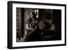 Listen to the Old Music-Pramujo Sri-Framed Photographic Print