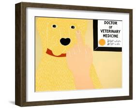 Listen To Your Vet Yellow-Stephen Huneck-Framed Giclee Print