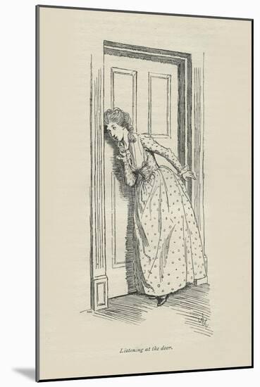 Listening at the door, 1896-Hugh Thomson-Mounted Giclee Print
