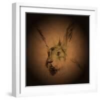 Listening Hare-Tim Kahane-Framed Photographic Print