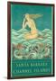 Listening Mermaid, Channel Islands-null-Framed Art Print