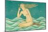 Listening Mermaid-null-Mounted Premium Giclee Print