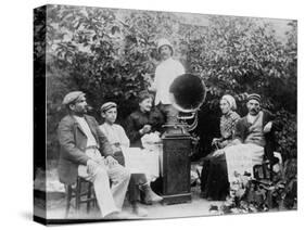 Listening to the Gramophone Near Beziers, c. 1910-French Photographer-Stretched Canvas