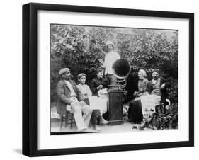 Listening to the Gramophone Near Beziers, c. 1910-French Photographer-Framed Premium Photographic Print