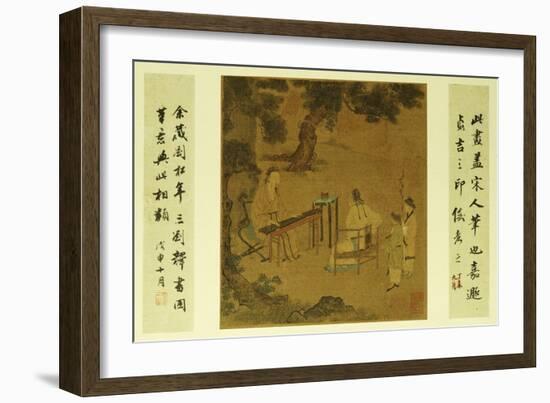 Listening to the Qin-null-Framed Giclee Print