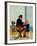 "Listening to the Sea", July 21, 1956-John Falter-Framed Giclee Print