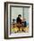 "Listening to the Sea", July 21, 1956-John Falter-Framed Giclee Print