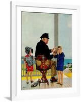 "Listening to the Sea", July 21, 1956-John Falter-Framed Giclee Print