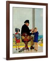 "Listening to the Sea", July 21, 1956-John Falter-Framed Giclee Print